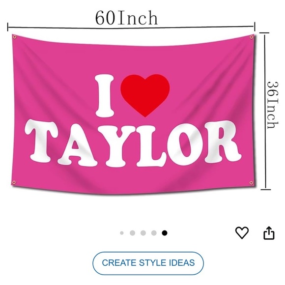 TAYLOR SWIFT I LOVE TAYLOR SWIFTIE ERA BANNER TAPESTRY ROOM WALL DECOR - Picture 3 of 4
